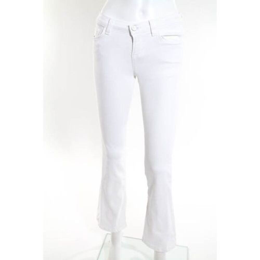 J BRAND White Cotton Snow Wash Slim Boot Cut Jeans Sz 24